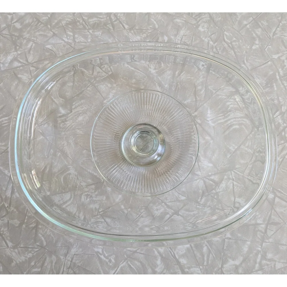 Pyrex Corningware Sunburst F12C Oval Replacement Lid 9.5
